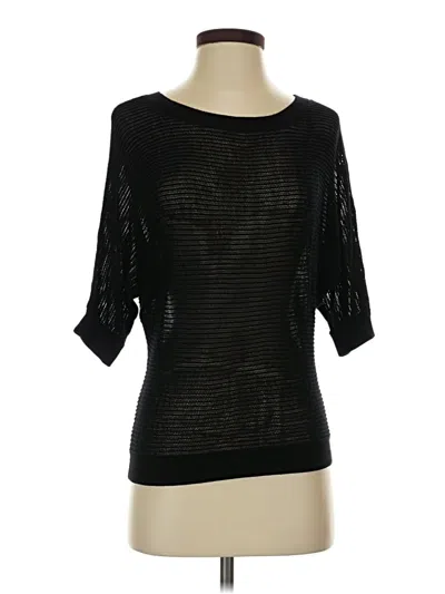 Pre-owned Express 3/4 Sleeve Top Black Boatneck Tops