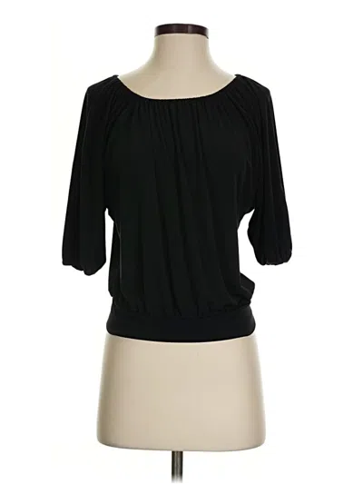 Pre-owned Express 3/4 Sleeve Top Black Boatneck Tops