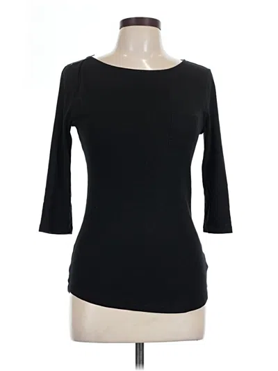 Pre-owned Express 3/4 Sleeve Top Black Boatneck Tops
