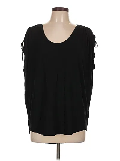 Pre-owned Express 3/4 Sleeve Top Black Cold Shoulder Neckline Tops