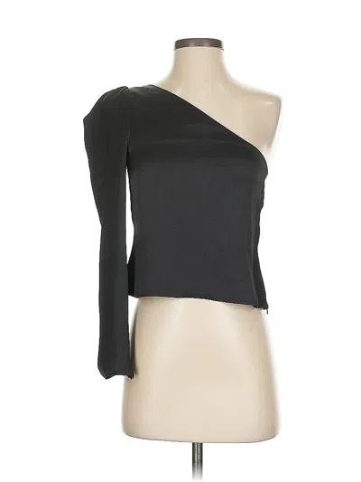 Pre-owned Express 3/4 Sleeve Top Black One Shoulder Neckline Tops