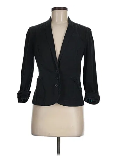 Pre-owned Express 3/4 Sleeve Top Black Plunge Neckline Tops