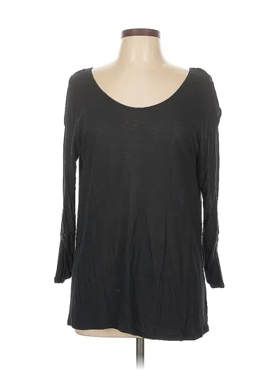 Pre-owned Express 3/4 Sleeve Top Black Scoop Neck Tops