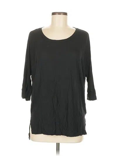 Pre-owned Express 3/4 Sleeve Top Black Scoop Neck Tops