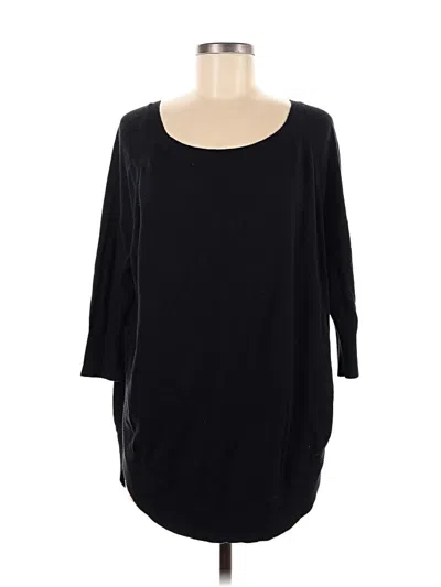 Pre-owned Express 3/4 Sleeve Top Black Scoop Neck Tops