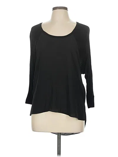 Pre-owned Express 3/4 Sleeve Top Black Scoop Neck Tops