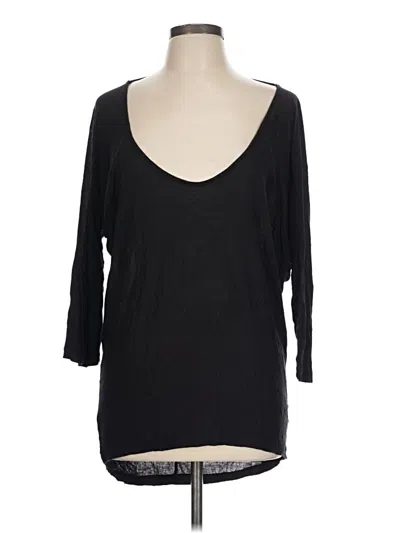 Pre-owned Express 3/4 Sleeve Top Black Scoop Neck Tops