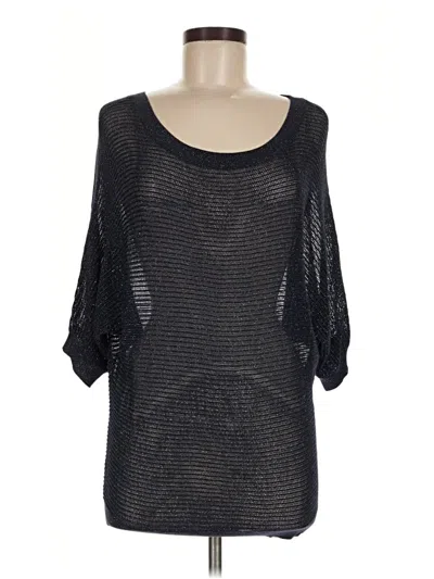 Pre-owned Express 3/4 Sleeve Top Black Scoop Neck Tops