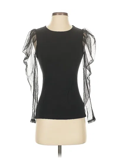 Pre-owned Express 3/4 Sleeve Top Black Sweetheart Neckline Tops