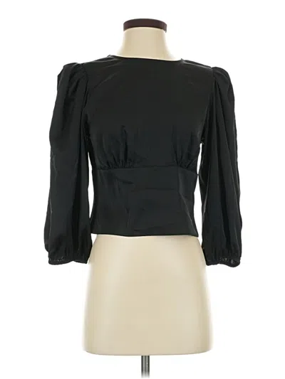 Pre-owned Express 3/4 Sleeve Top Black Sweetheart Neckline Tops