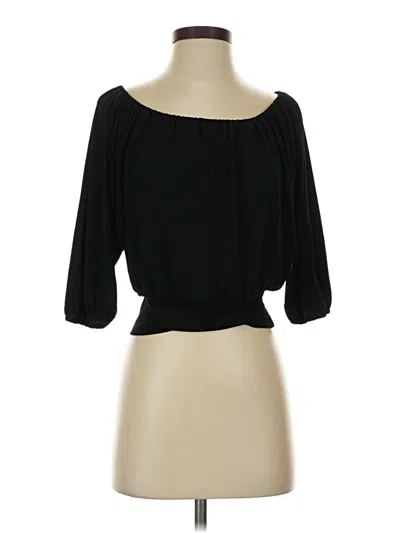 Pre-owned Express 3/4 Sleeve Top Black Sweetheart Neckline Tops