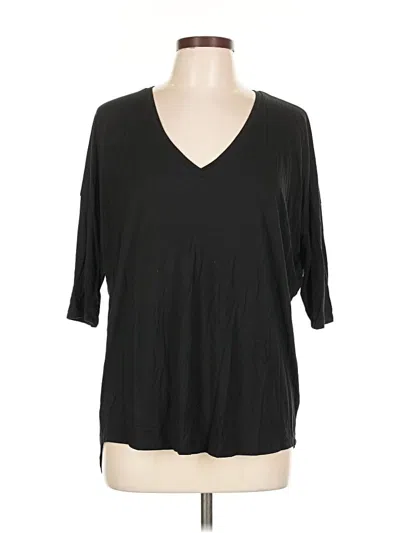 Pre-owned Express 3/4 Sleeve Top Black V Neck Tops