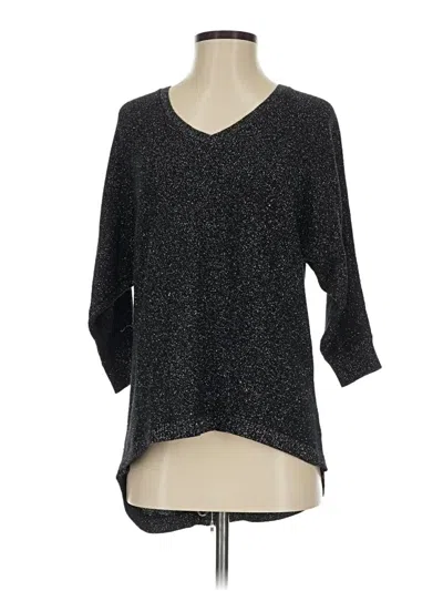 Pre-owned Express 3/4 Sleeve Top Black V-neck Tops