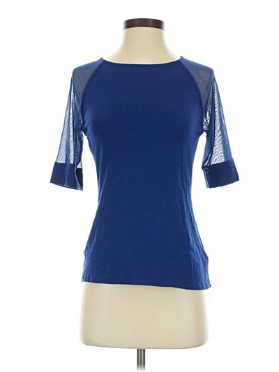 Pre-owned Express 3/4 Sleeve Top Blue Boatneck Tops