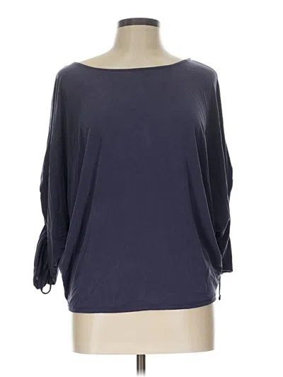 Pre-owned Express 3/4 Sleeve Top Blue Boatneck Tops