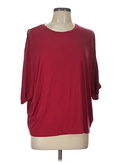 Pre-owned Express 3/4 Sleeve Top Burgundy Boatneck Tops