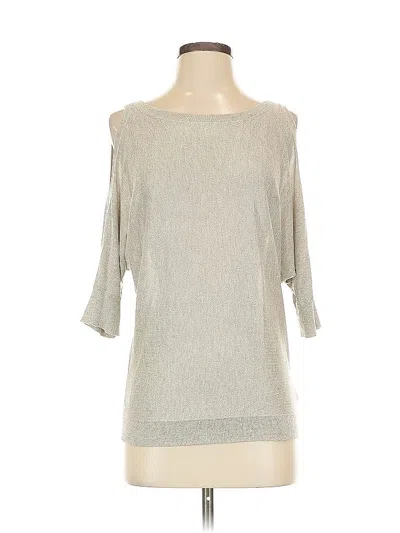 Pre-owned Express 3/4 Sleeve Top Gray Boatneck Tops