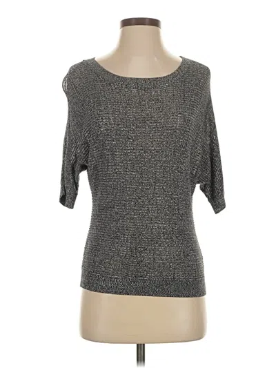 Pre-owned Express 3/4 Sleeve Top Gray Boatneck Tops