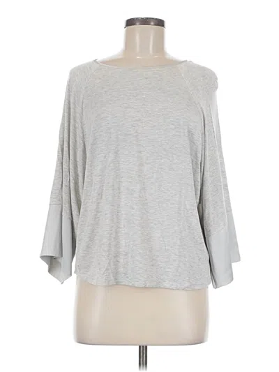 Pre-owned Express 3/4 Sleeve Top Gray Boatneck Tops