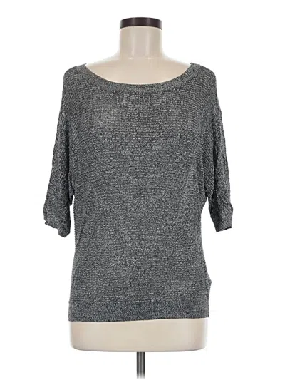 Pre-owned Express 3/4 Sleeve Top Gray Boatneck Tops