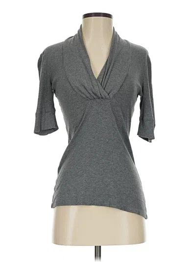Pre-owned Express 3/4 Sleeve Top Gray Cowl Neck Tops