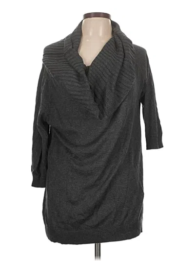 Pre-owned Express 3/4 Sleeve Top Gray Cowl Neck Tops
