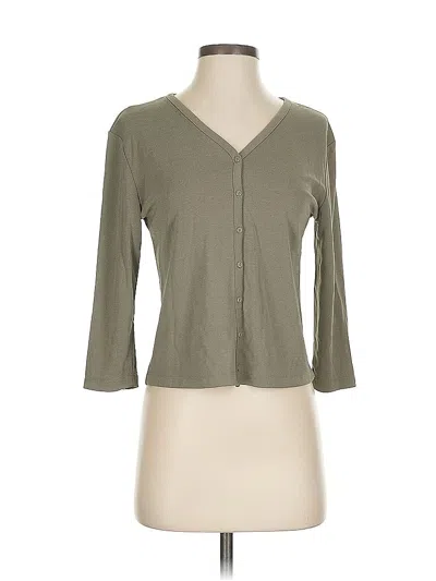 Pre-owned Express 3/4 Sleeve Top Gray V Neck Tops
