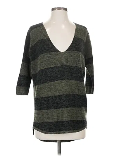 Pre-owned Express 3/4 Sleeve Top Green V-neck Tops