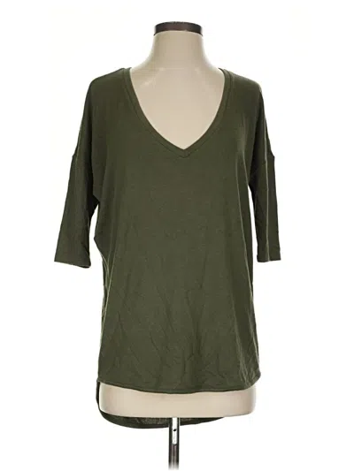 Pre-owned Express 3/4 Sleeve Top Green V-neck Tops