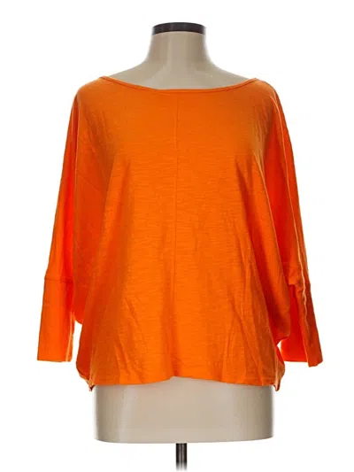 Pre-owned Express 3/4 Sleeve Top Orange Boatneck Tops