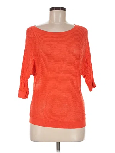 Pre-owned Express 3/4 Sleeve Top Orange Boatneck Tops