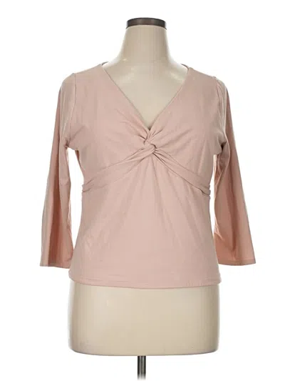 Pre-owned Express 3/4 Sleeve Top Pink Sweetheart Neckline Tops