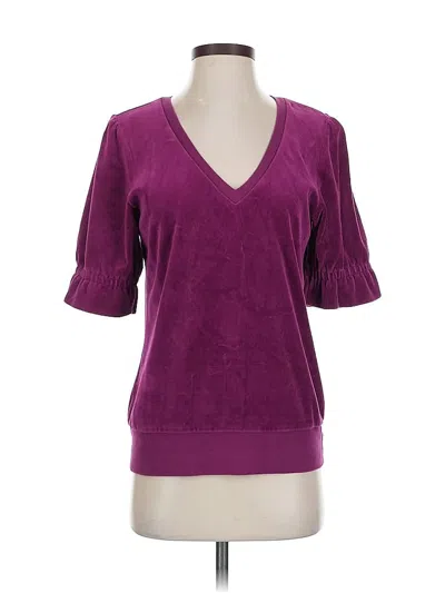 Pre-owned Express 3/4 Sleeve Top Purple V Neck Tops