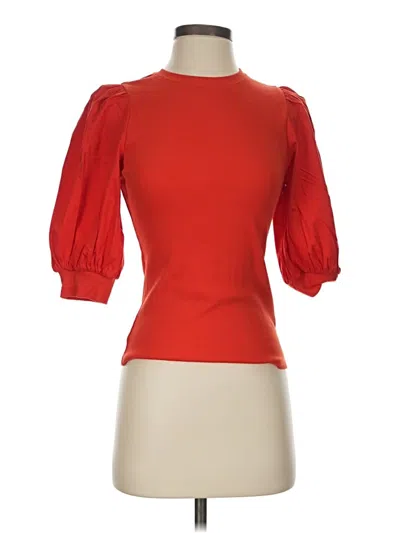 Pre-owned Express 3/4 Sleeve Top Red Boatneck Tops