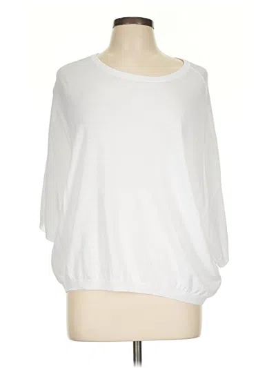 Pre-owned Express 3/4 Sleeve Top White Boatneck Tops