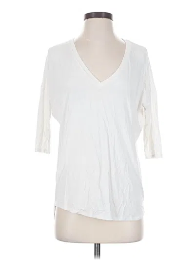 Pre-owned Express 3/4 Sleeve Top White V-neck Tops