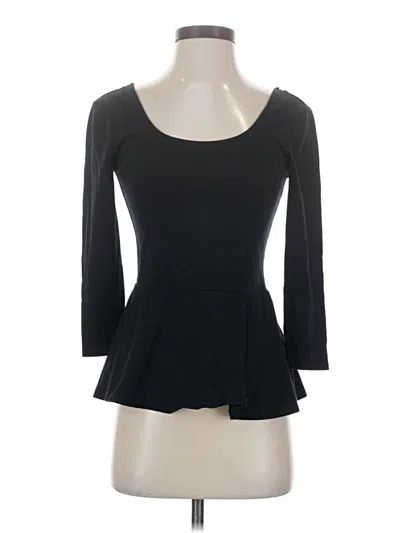 Pre-owned Express 3/4 Sleeve T-shirt In Black