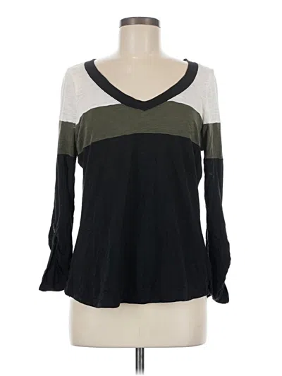 Pre-owned Express 3/4 Sleeve T-shirt In Black