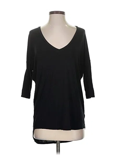 Pre-owned Express 3/4 Sleeve T-shirt In Black