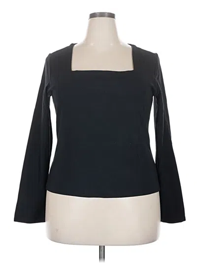 Pre-owned Express 3/4 Sleeve T-shirt In Black