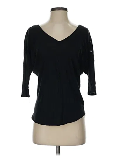 Pre-owned Express 3/4 Sleeve T-shirt In Black