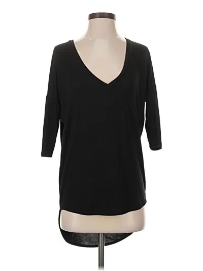 Pre-owned Express 3/4 Sleeve T-shirt In Black