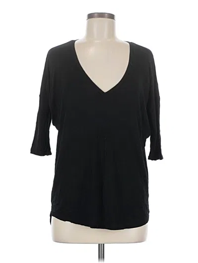 Pre-owned Express 3/4 Sleeve T-shirt In Black