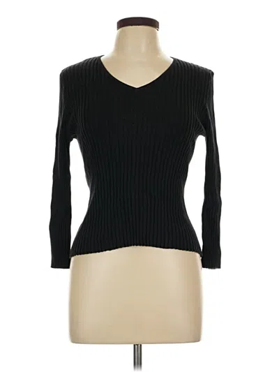 Pre-owned Express 3/4 Sleeve T-shirt In Black