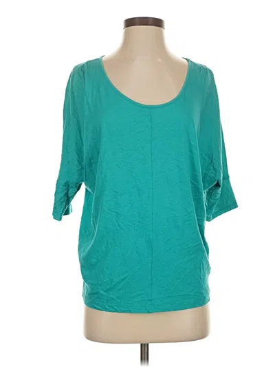 Pre-owned Express 3/4 Sleeve T-shirt In Blue