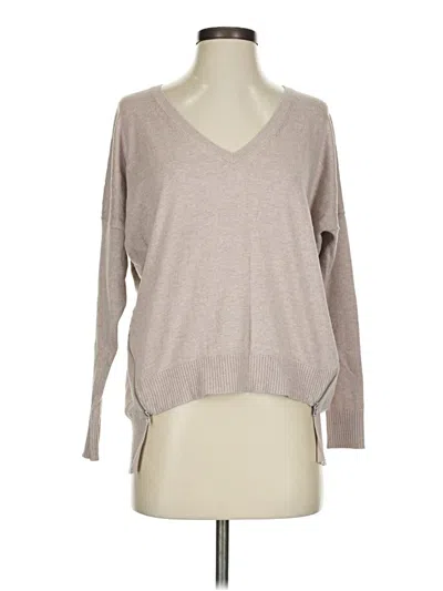 Pre-owned Express 3/4 Sleeve T-shirt In Brown