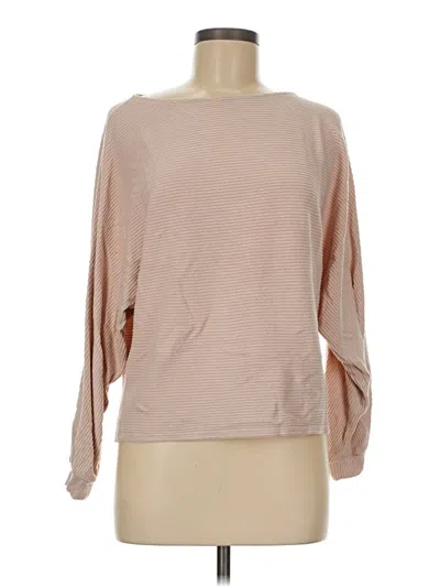 Pre-owned Express 3/4 Sleeve T-shirt In Brown
