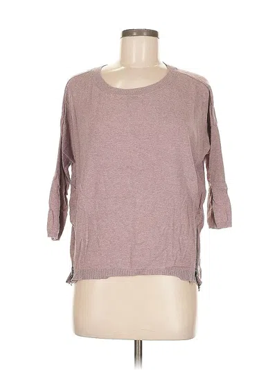 Pre-owned Express 3/4 Sleeve T-shirt In Brown