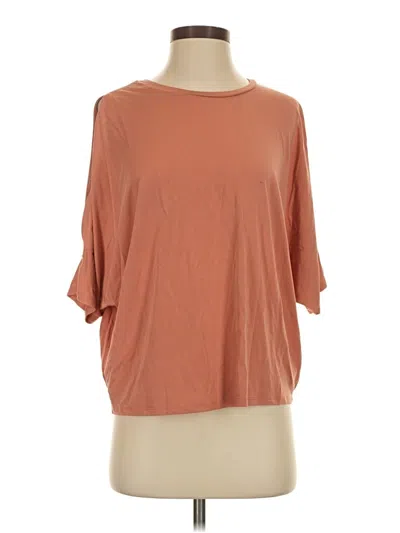 Pre-owned Express 3/4 Sleeve T-shirt In Brown
