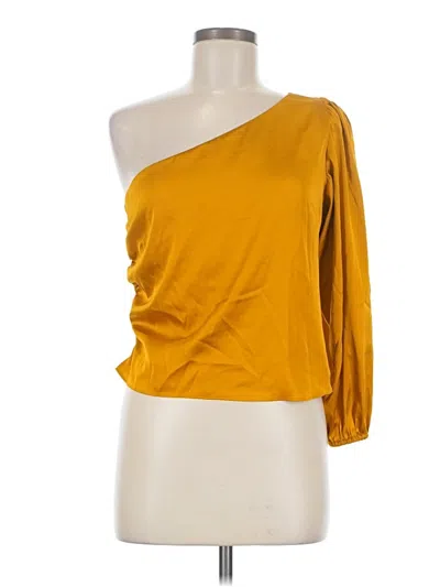 Pre-owned Express 3/4 Sleeve T-shirt In Gold